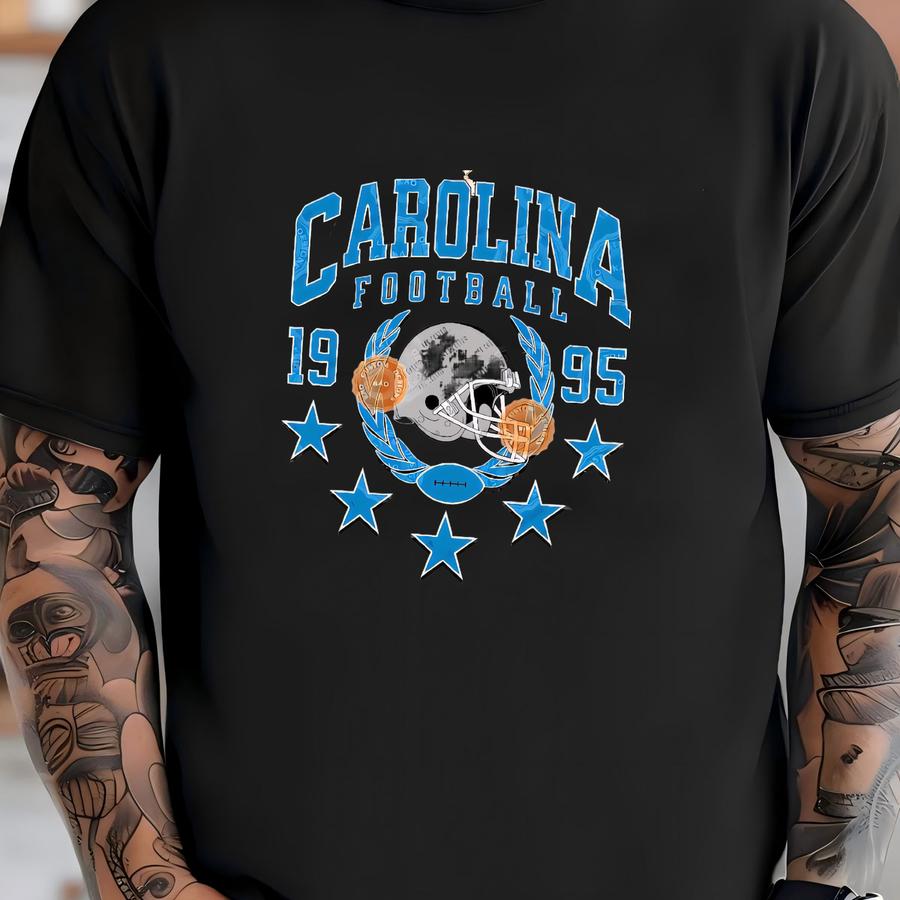 Carolina Football Hoodie, Game Day Shirt, Woman Sports Gear, Football Tee, Gifts For Fan, Tailgate Clothing, Panther Apparel T-shirt