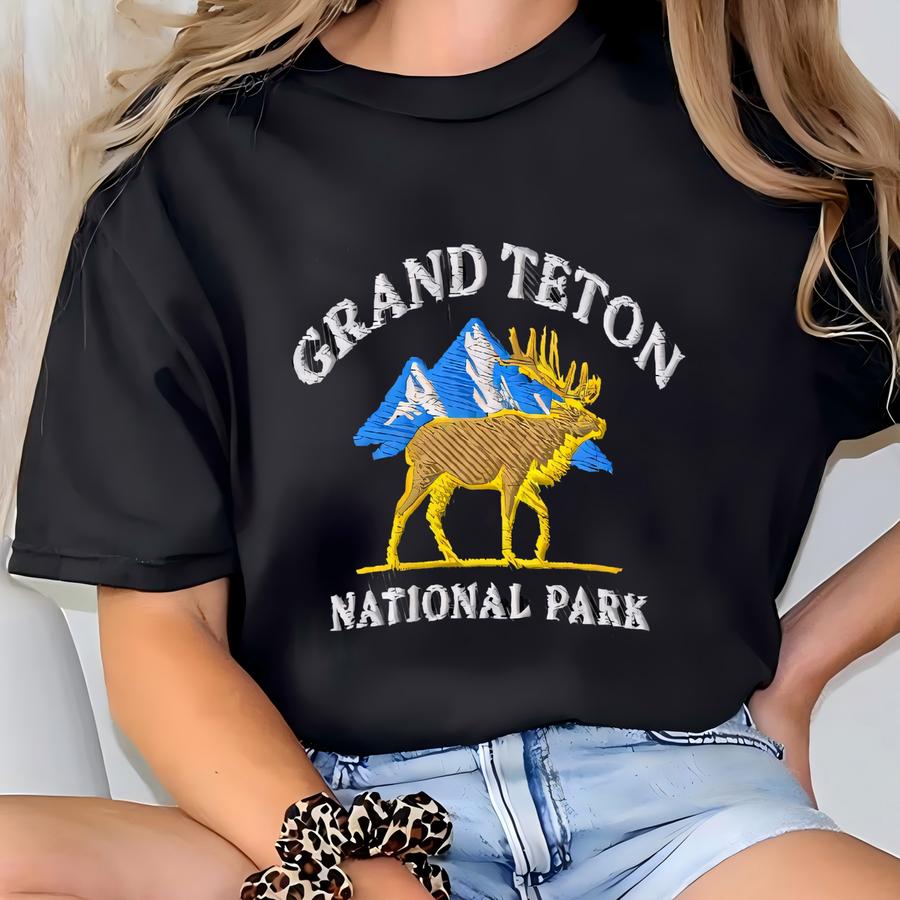 Grand Teton National Park Vintage Cotton Twill Washed Cap T-shirt