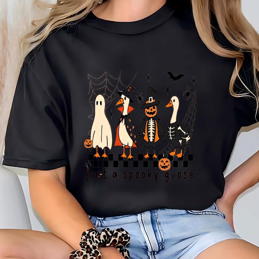 Spooky Goose Halloween Shirt: Funny Fall Costume Tee T-shirt