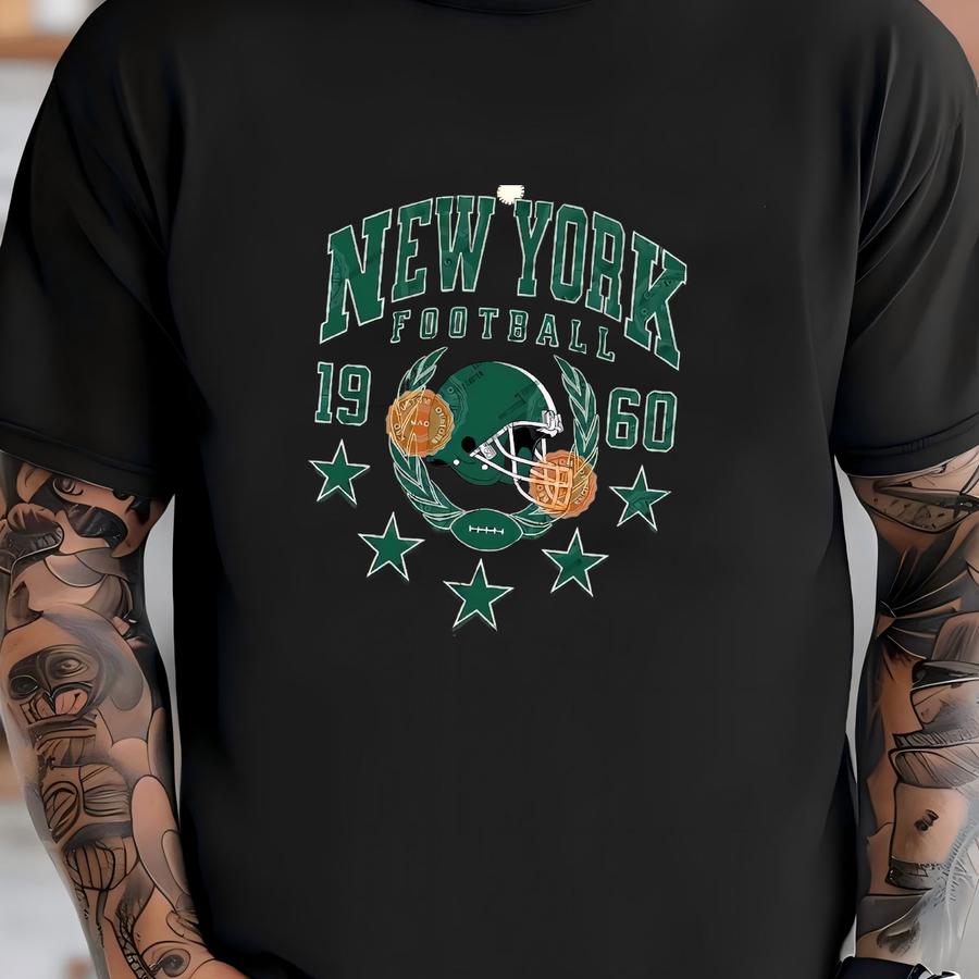 New York Football Hoodie, Woman Sports Gear, Game Day Shirts, Football Tee, Gifts For Her, Tailgate Clothing, Jet Apparel T-shirt