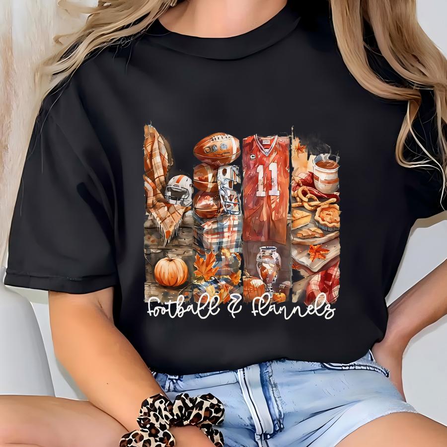 Football Flannels Sweatshirt, Fall Season Shirt, Game Day Shirt, Fall Shirt, Fall Tee,fall Sweater,fall Tshirt,tis The Season, Cozy Season T-shirt