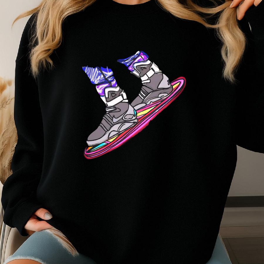 Marty Mcfly Hoverboard Gildan 5000 Heavy Cotton T-shirt | Back To The Future Movie (usa Only） Sweatshirt
