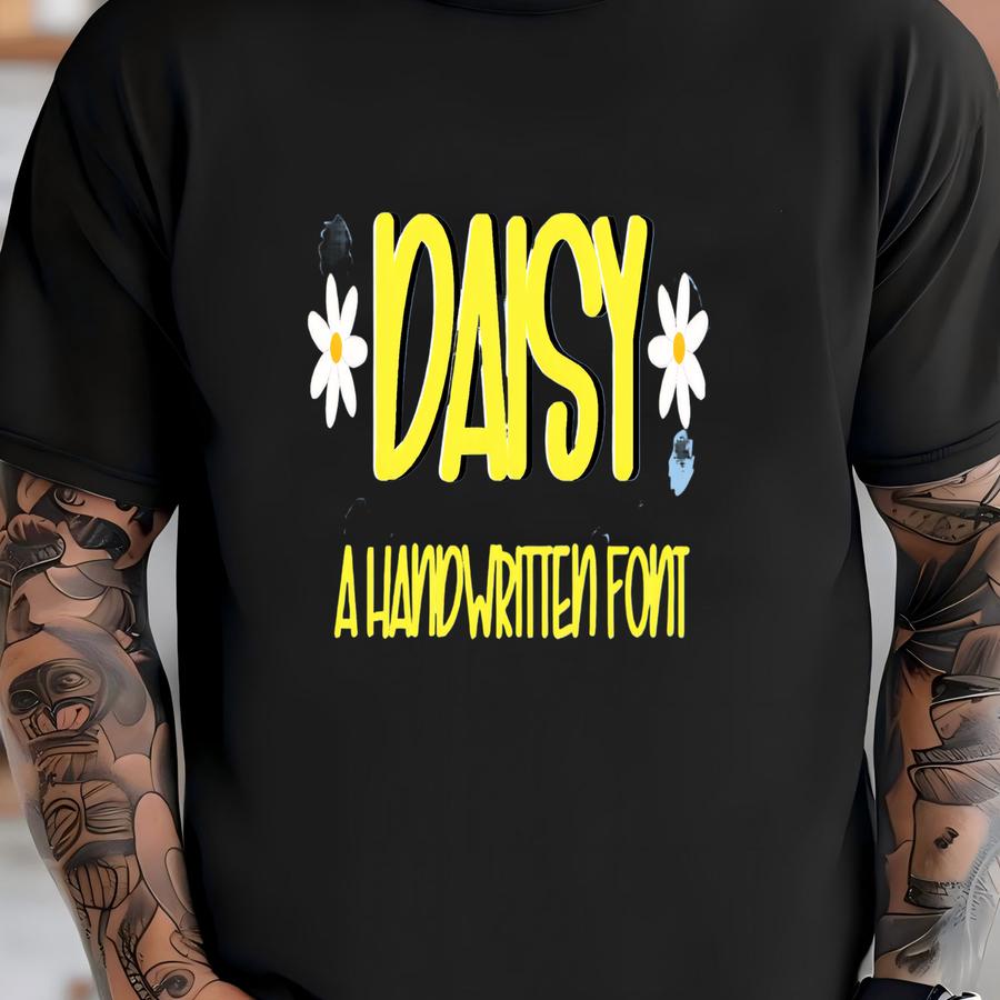 Daisy Handwritten Tybeable Otf Font Procreate Font Silhouette Font Hand Lettering A-z Full Alpha Cute Handwritten Font Quirky Font T-shirt