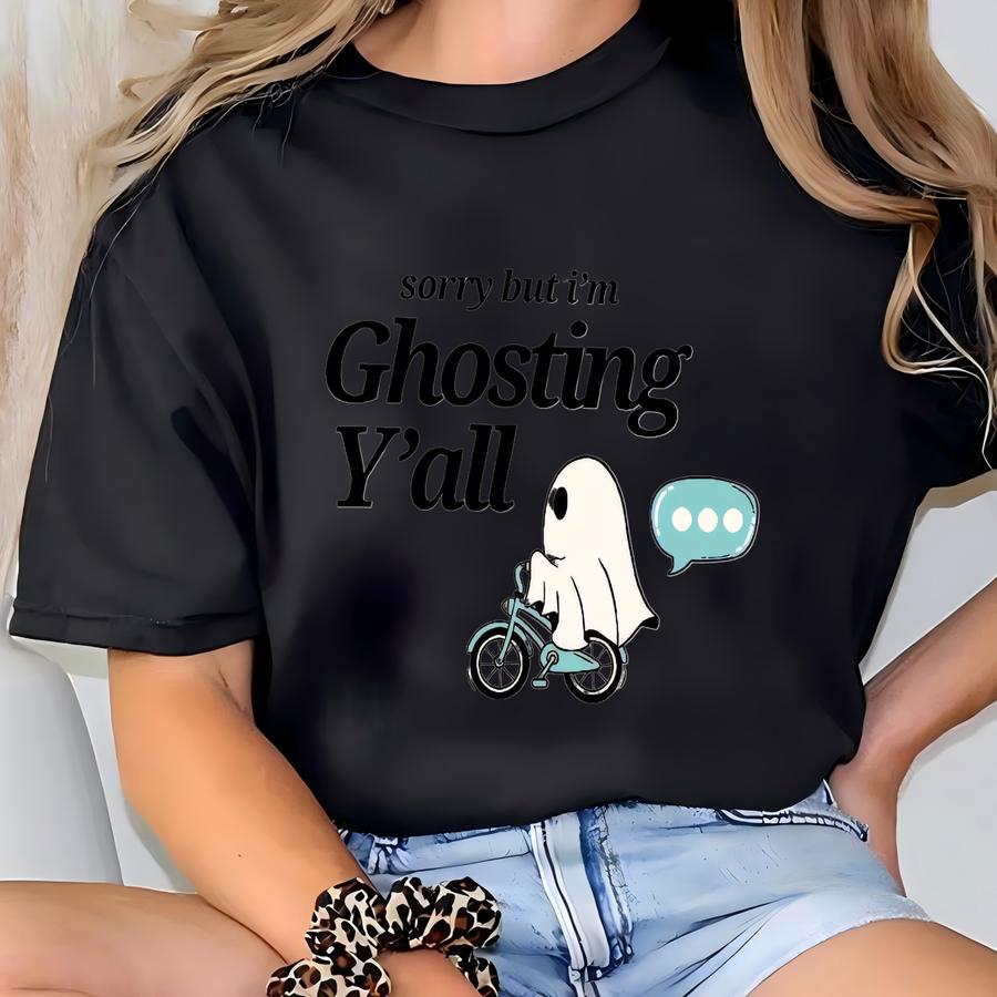 Ghostly Halloween Shirt,funny Ghost Unisex Hoodie,ghost Halloweene,spookyseason,cute Fall Halloween Graphic Tee,retro Ghost T-shirt