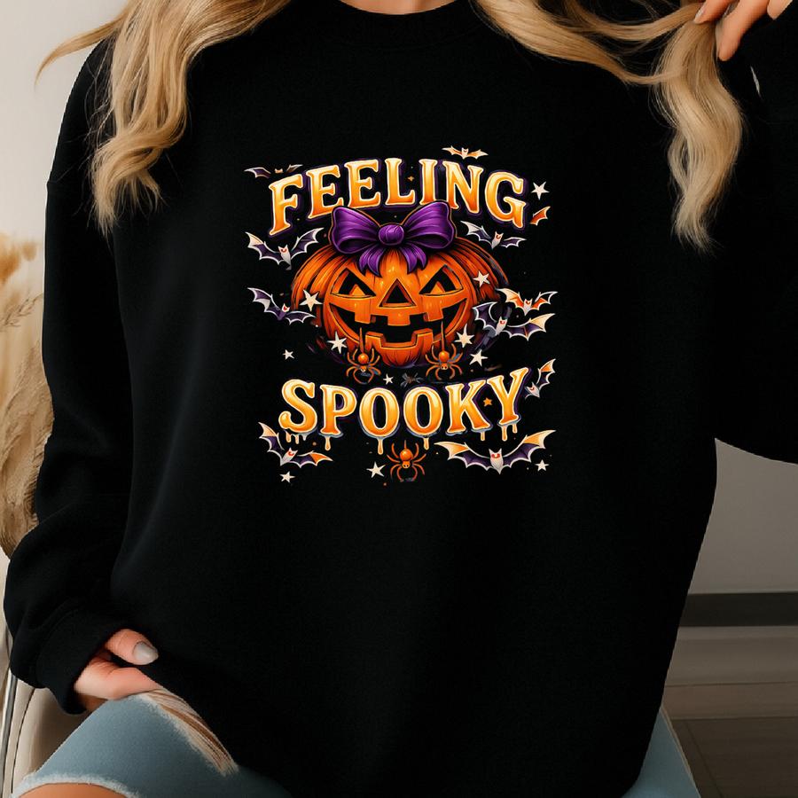 Spooky Season Tee: Halloween Bats Pumpkins S-3xl Sweatshirt