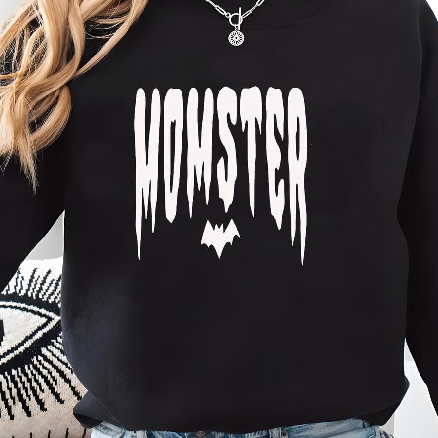 Momster Svg, Png, Dxf, Eps, Funny Halloween Shirt Sublimation, Spooky Mom , Spooky Mama Cut File Sweatshirt