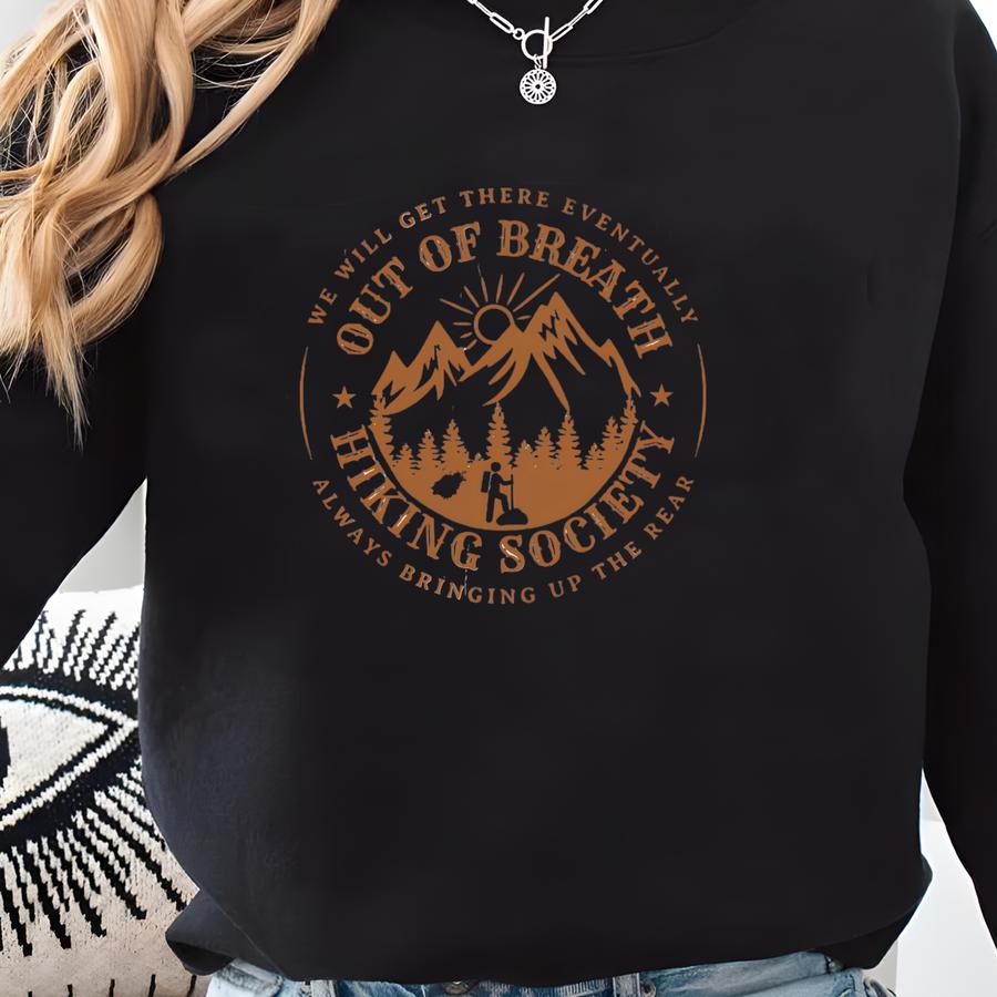 Out Of Breath Hiking Society Shirt, Forest Camper Shirt, Camping Gift, Outdoor Adventure Tee, Funny Mountain Hiking Shirt, Nature Lover Tee Sweatshirt