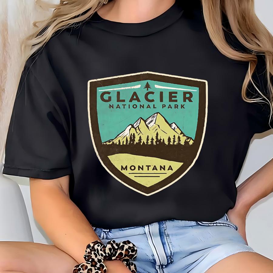 ® Hoodie, Glacier Crewneck, National Park Gift, Montana Shirt, Rocky Mountains Tee, Adventure Shirt, Hiking Shirt, Camping T-shirt