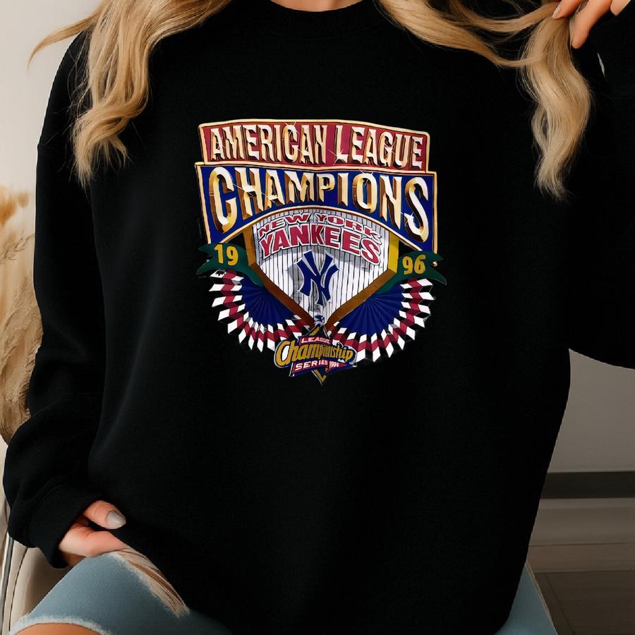 Vintage 90s New York Crewneck Sweatshirt - Mlb - Print Logo - Grey Color - Men’s L Sweatshirt