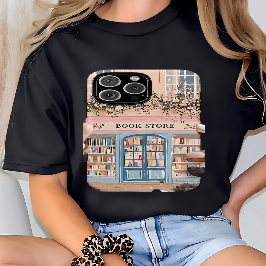 Charming Coquette Bookstore Magsafe Phone Case, Iphone 17 16 15 14 13 Air Mini Pro Max Plus, Bookish Merch Watercolor Girly Book Phone Case T-shirt