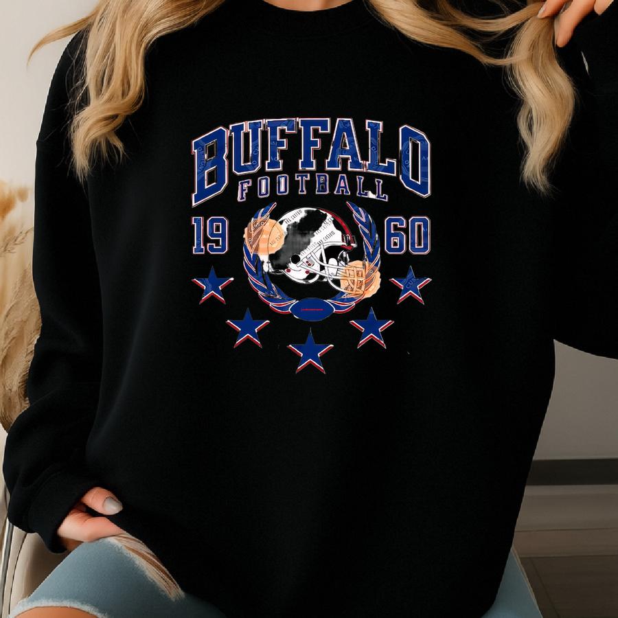 Buffalo Football T-shirt For Woman And Kids, Sports Gear, Game Day Shirts, Gifts For Her, Vintage Bill Apparel, Football Tees Sweatshirt