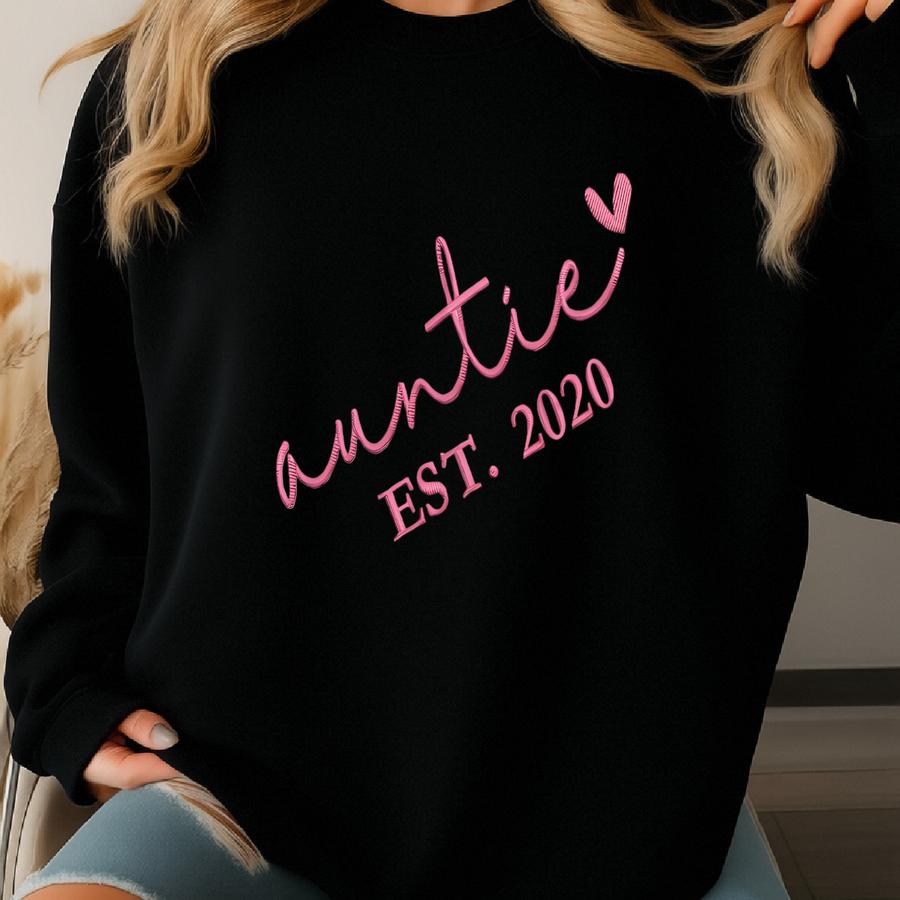Auntie Sweatshirt: Aunt Crewneck, Pregnancy Reveal Gift Sweatshirt