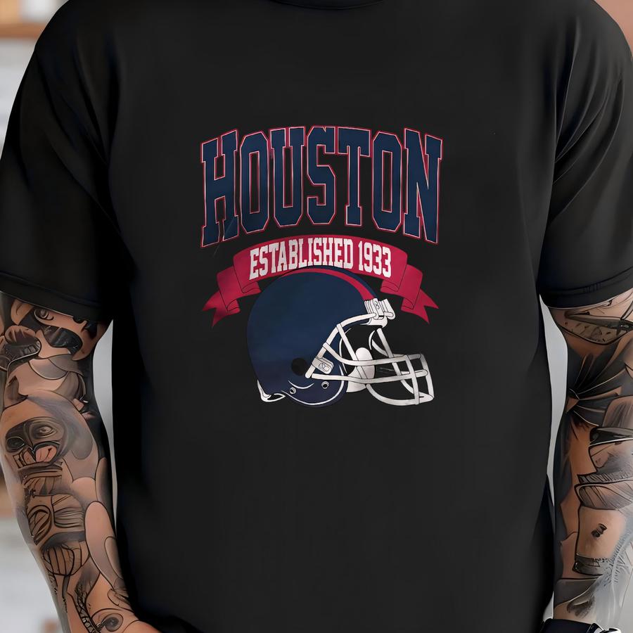 Vintage 1933 Houston Football Hoodie Unisex Adult , Youth Tee, Sweatshirt T-shirt