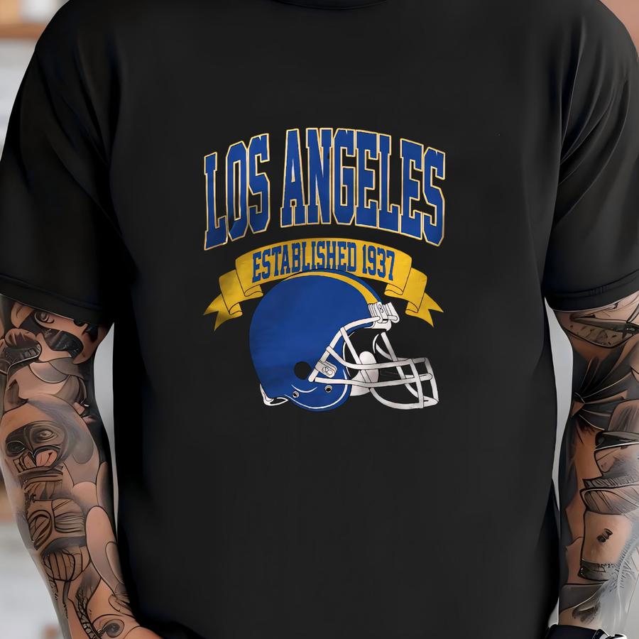 Vintage 1937 Los Angeles La Football Hoodie Unisex Adult , Youth Tee, Sweatshirt T-shirt