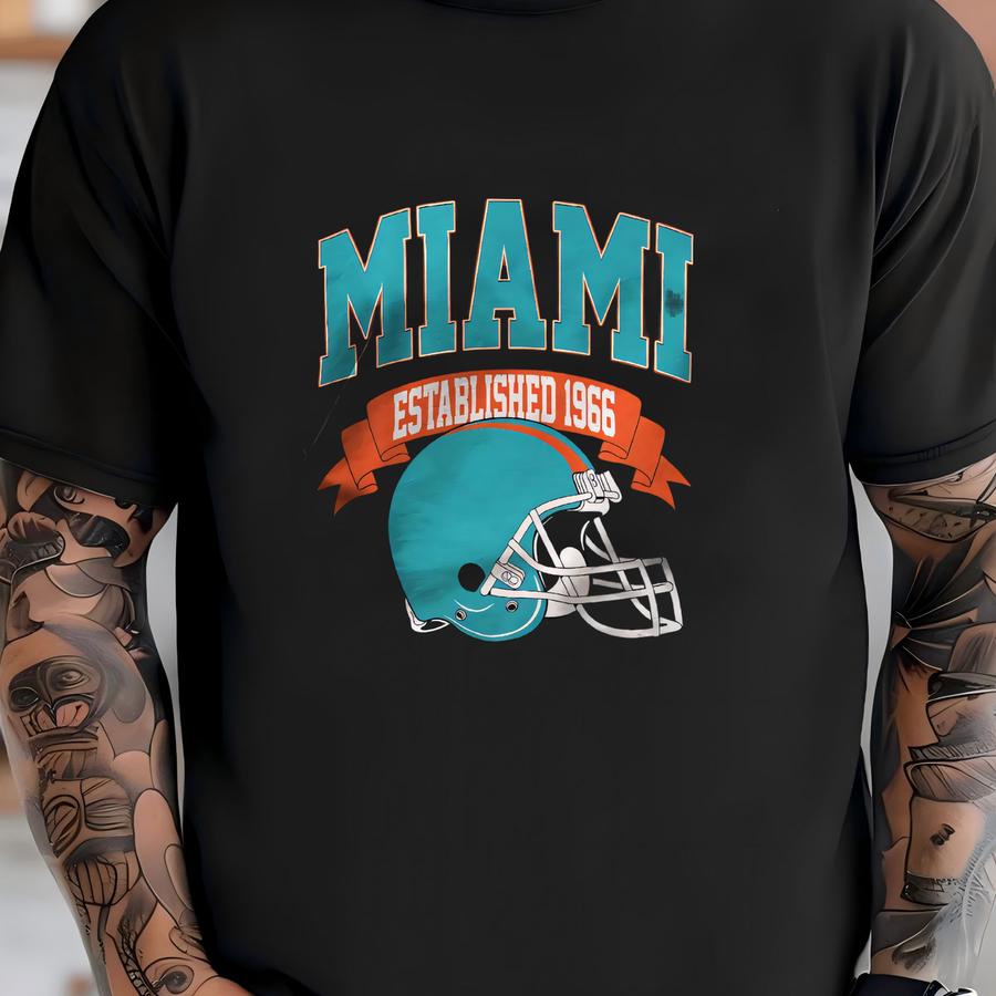Vintage 1966 Miami Football Hoodie Unisex Adult , Youth Tee, Sweatshirt T-shirt