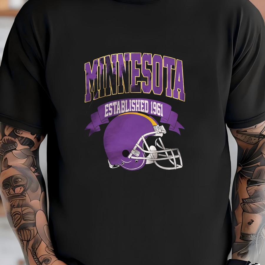 Vintage 1961 Minnesota Football Hoodie Unisex Adult , Youth Tee, Sweatshirt T-shirt