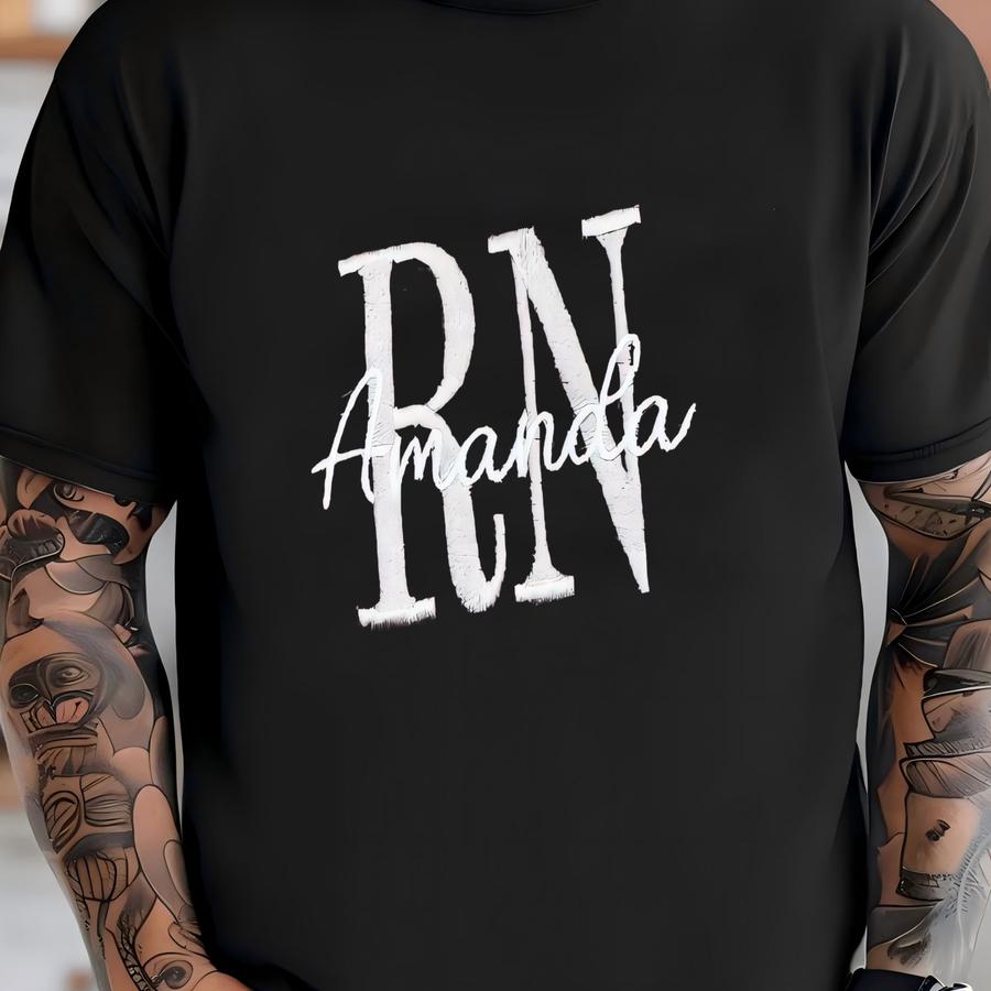 Nurse Sweatshirt, Custom Rn Name Crewneck, Personalized Nurse Gift, Cute Graduation Sweatshirt, Nurse Appreciation Gift T-shirt