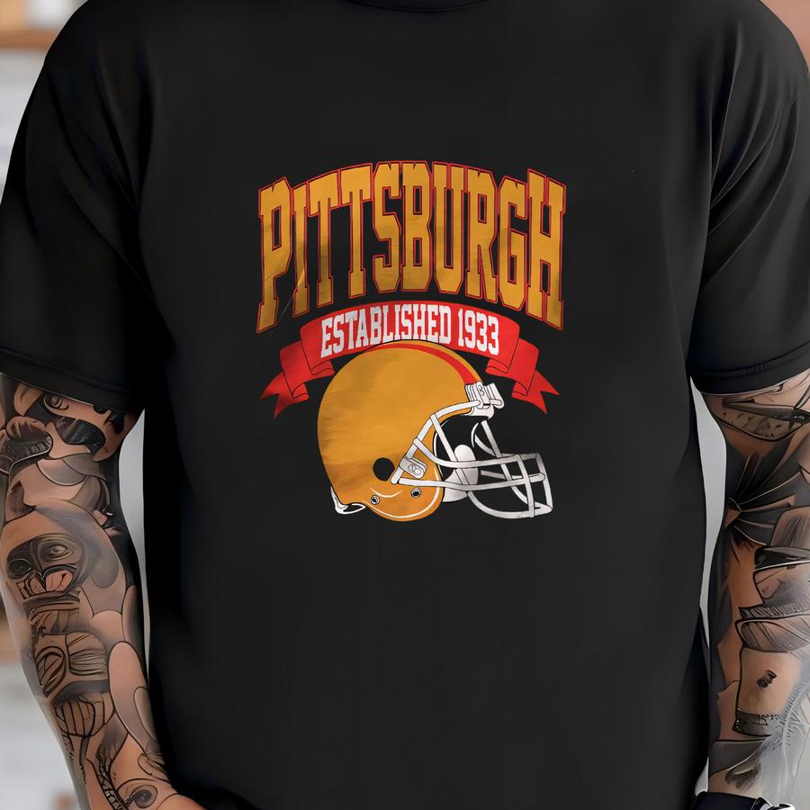 Vintage 1933 Pittsburgh Football Hoodie Unisex Adult , Youth Tee, Sweatshirt T-shirt