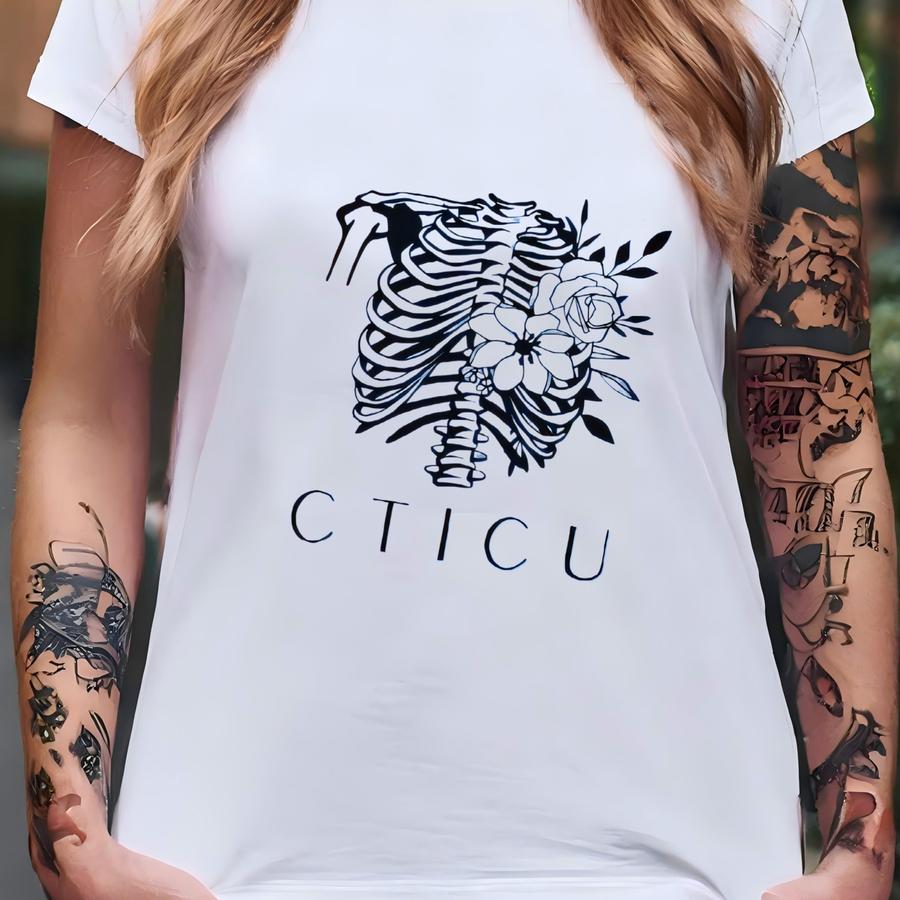 Cticu Nurse Tshirt Cticu Nurse Gift Rn Grad Gift Registered Nurse Tshirt Heart And Lung Cardiothoracic Nurse T-shirt