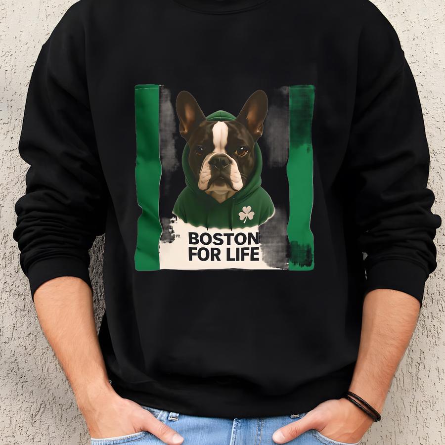 Boston Terrier Tee: Shamrock Pride, Dog Lover Gift Sweatshirt