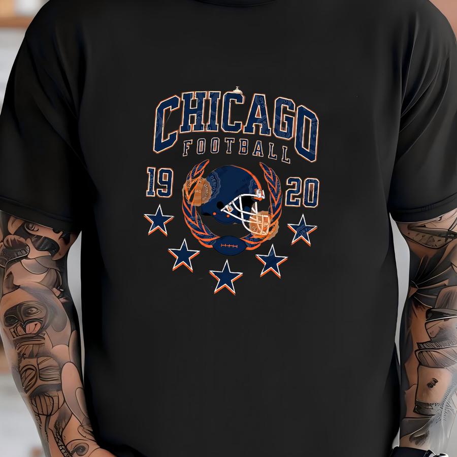 Chicago Football Hoodie, Sports Gear, Woman Game Day Tee, Kids Bear Fan Shirt, Gifts For Her, Football Fan Apparel T-shirt