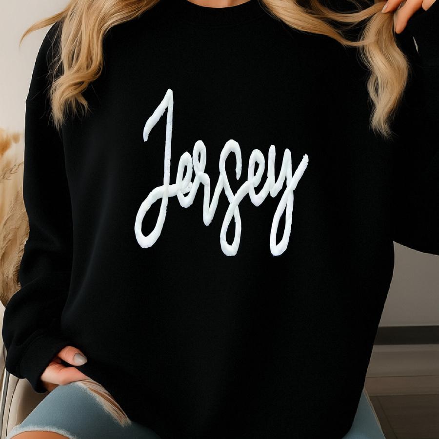 Custom Name Number Chenille Yarn Sports Team Sweatshirt, High School Teams, Eagles, Custom Name Chenille Patch, Bestie Gift Sweatshirt