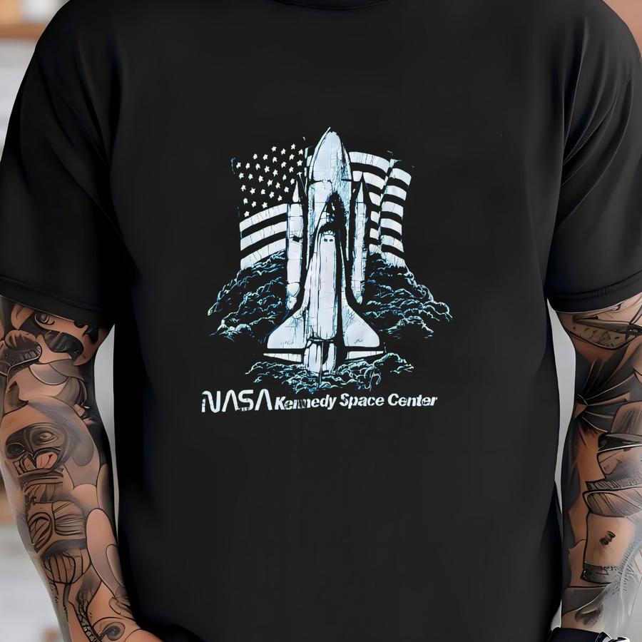 Large, 1980s Nasa Hoodie T-shirt