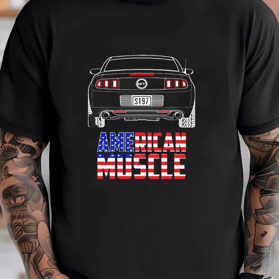 S197 2013-2014 Coyote 5.0 American Muscle Back Print Hoodie T-shirt