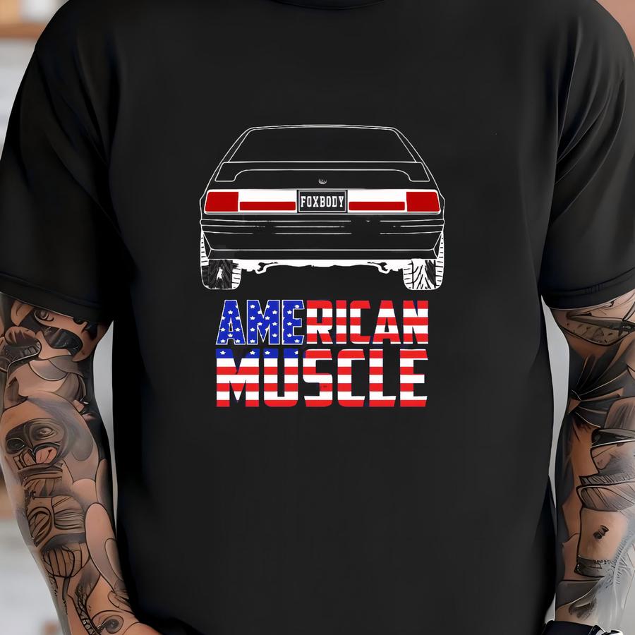 Foxbody 5.0 American Muscle Back Print Hoodie T-shirt