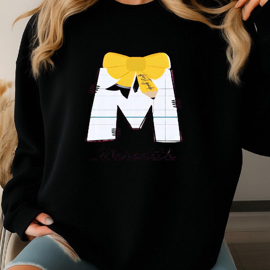 Personalized Back To School Shirt: Custom Pencil Design Kids Welcome Back To School Shirt Back To School Outfit Girl Meet The Teacher Sweatshirt