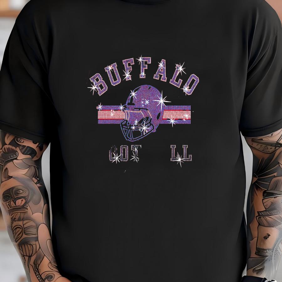 Buffalo Football Rhinestone Shirt: Game Day Tee For Women T-shirt