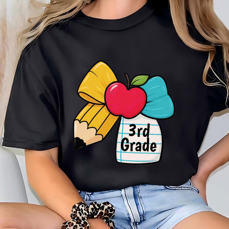 Teacher 3rd Grade Hoodie, Back To School Shirt, Custom Teacher Last Name, Teacher Appreciation, New Elementary Teacher T-shirt