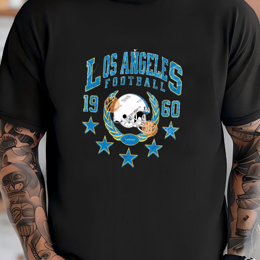 Los Angeles Football Hoodie, Sports Gear, Woman Game Day Shirts, Kids Football Fan Tee, Gifts For Her, Retro Charger Apparel T-shirt