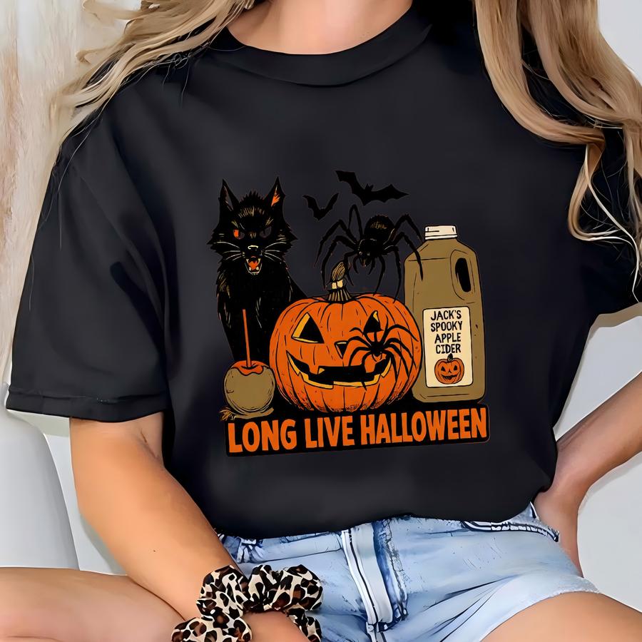 Vintage Halloween Shirt: Retro Pumpkin Design S-3xl T-shirt
