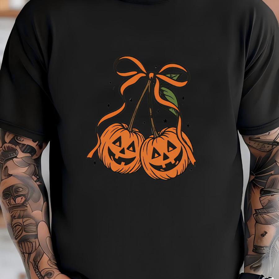 Girly Spooky Pumpkin Shirt: Halloween Tee T-shirt