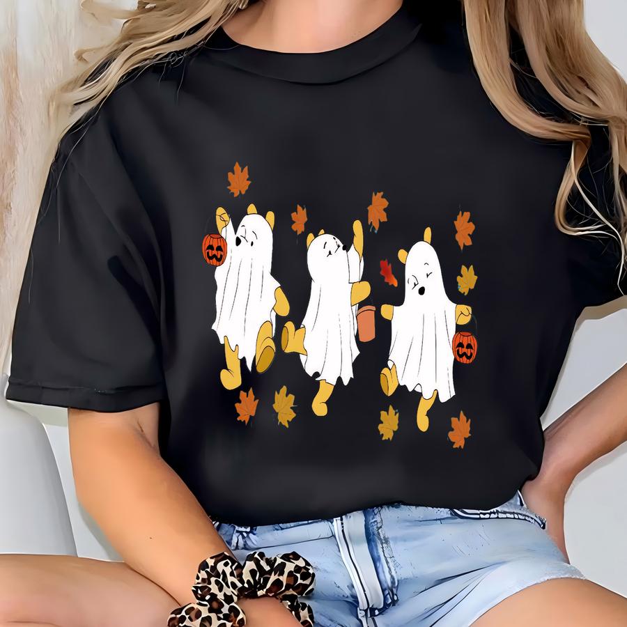 Retro Pooh Ghost Halloween Shirt - Spooky Season Tee T-shirt