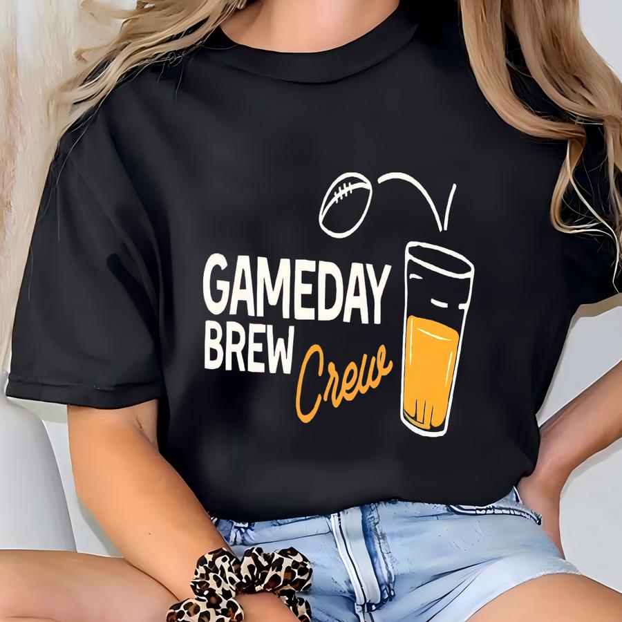 Game Day Football Shirt, Comfort Color Fall Football Tee, Game Day Shirt, Tailgate Outfit, Gameday Shirt, Football Tee,brew Crew T-shirt