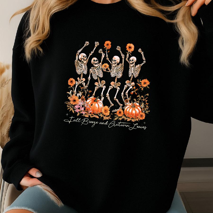 Dancing Skeleton T-shirt: Spooky Halloween Outfit Sweatshirt Dancing Skeleton T-shirt: Spooky Halloween Outfit Sweatshirt