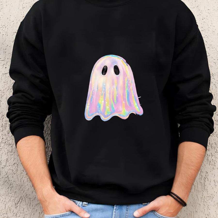 Neon Halloween Ghost T-shirt - Boo Shirt Sweatshirt