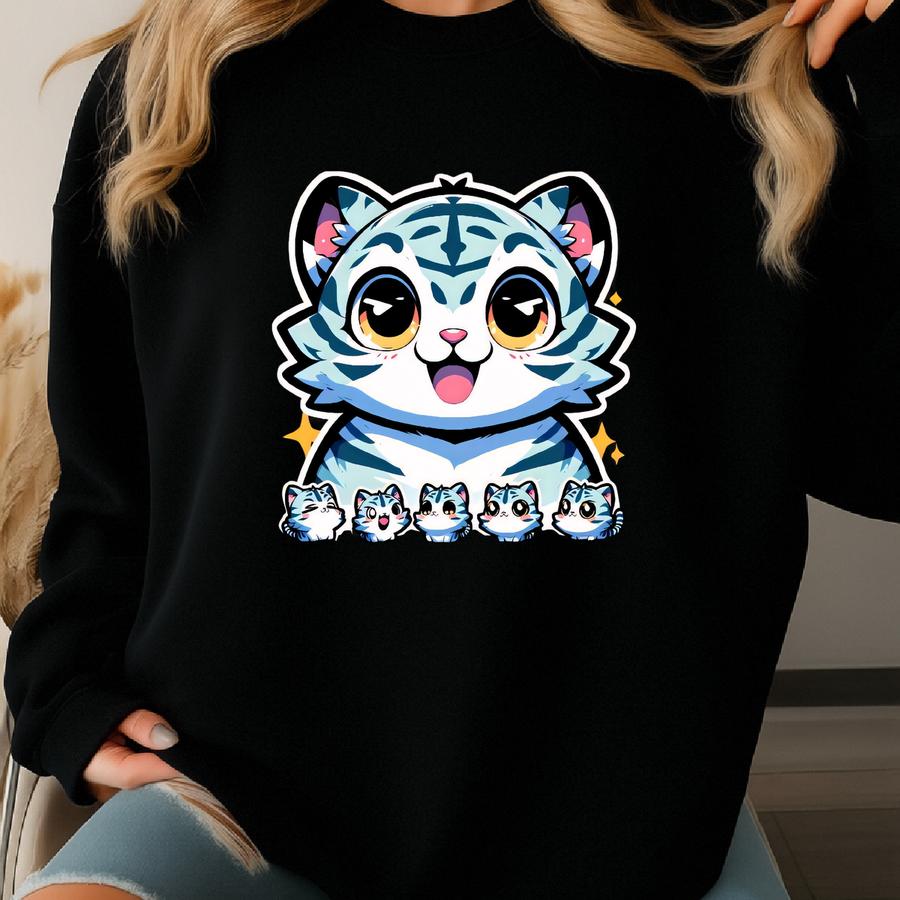 Kpop Hunter Tiger Sweatshirt, Derpy The Tiger Crewneck, Anime Lover Gift, Kpop Merch, Kpop Demon Hunters Fan Sweater, Kpop Gift For Her Sweatshirt