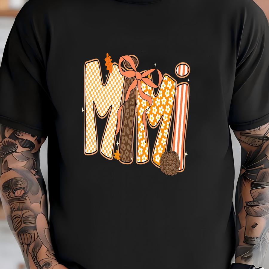 Custom Grandkids Name Autumn Mimi Hoodie - Fall Tee T-shirt