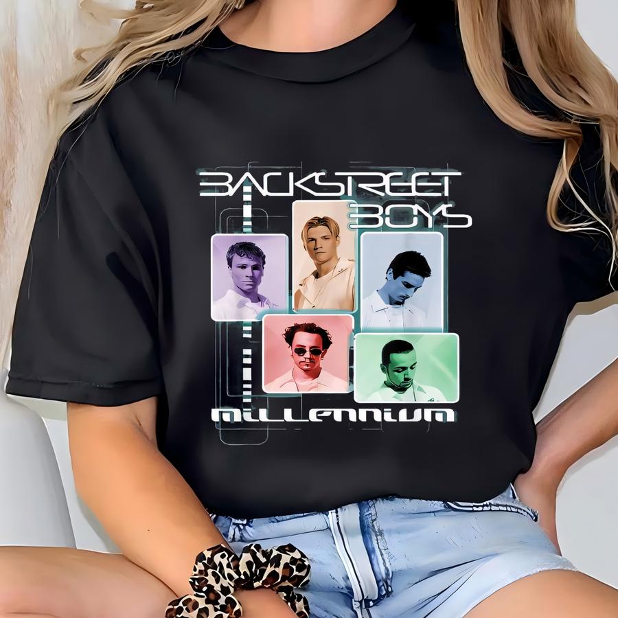 Backstreet Boys Millennium Tour Music Shirt, Backstreet Boys V-neck Hoodie, Pop Music Shirt, Backstreet Boys Shirts For Women, Concert Tee T-shirt