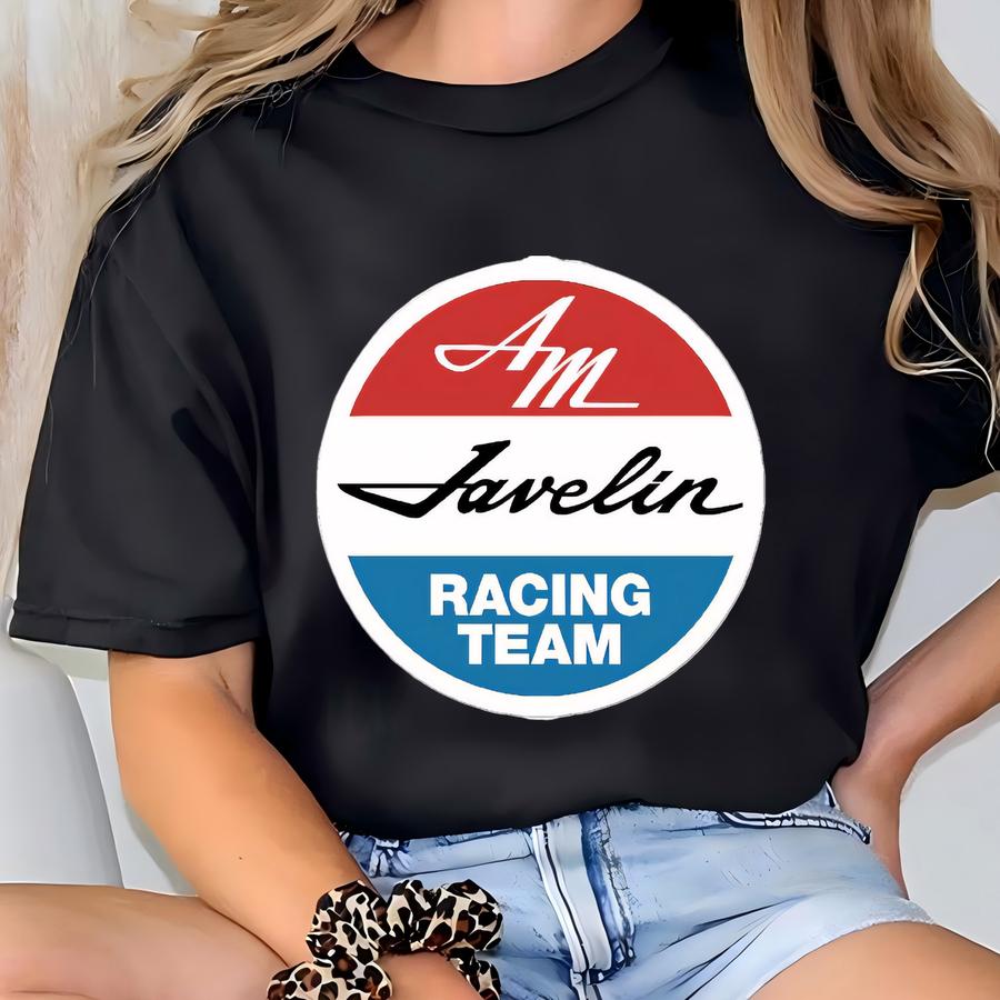Amc Javelin Racing Team American Motors Retro Sticker T-shirt