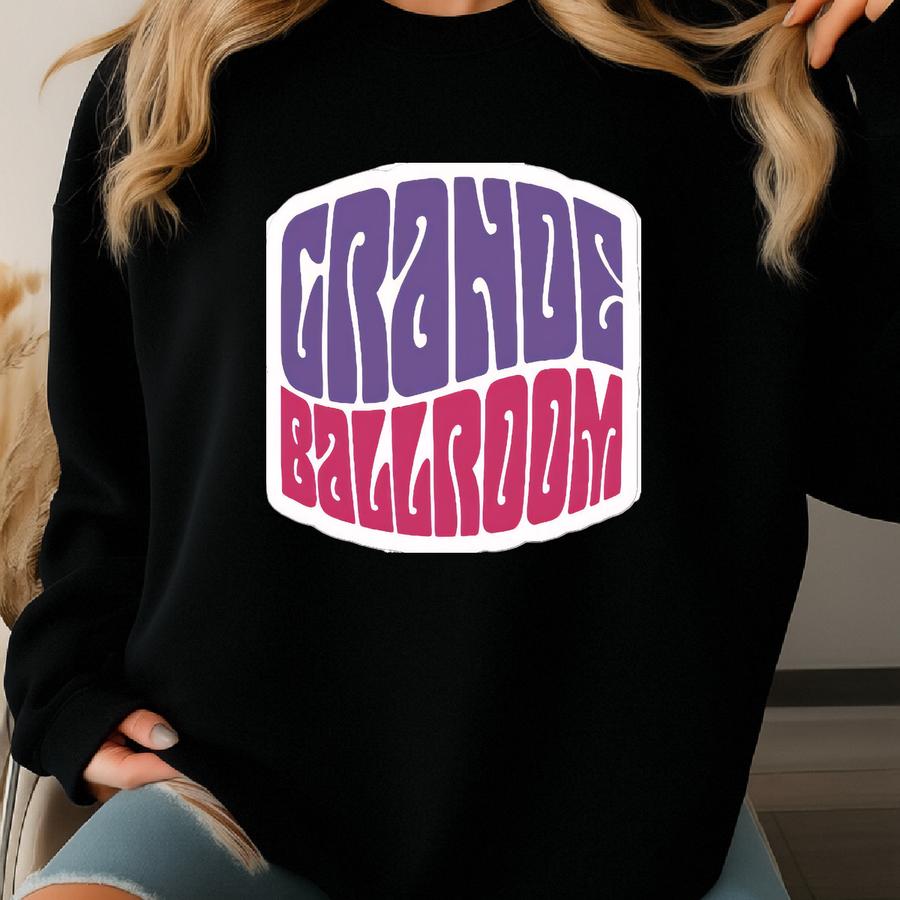 Grande Ballroom Detroit Retro Sticker Sweatshirt