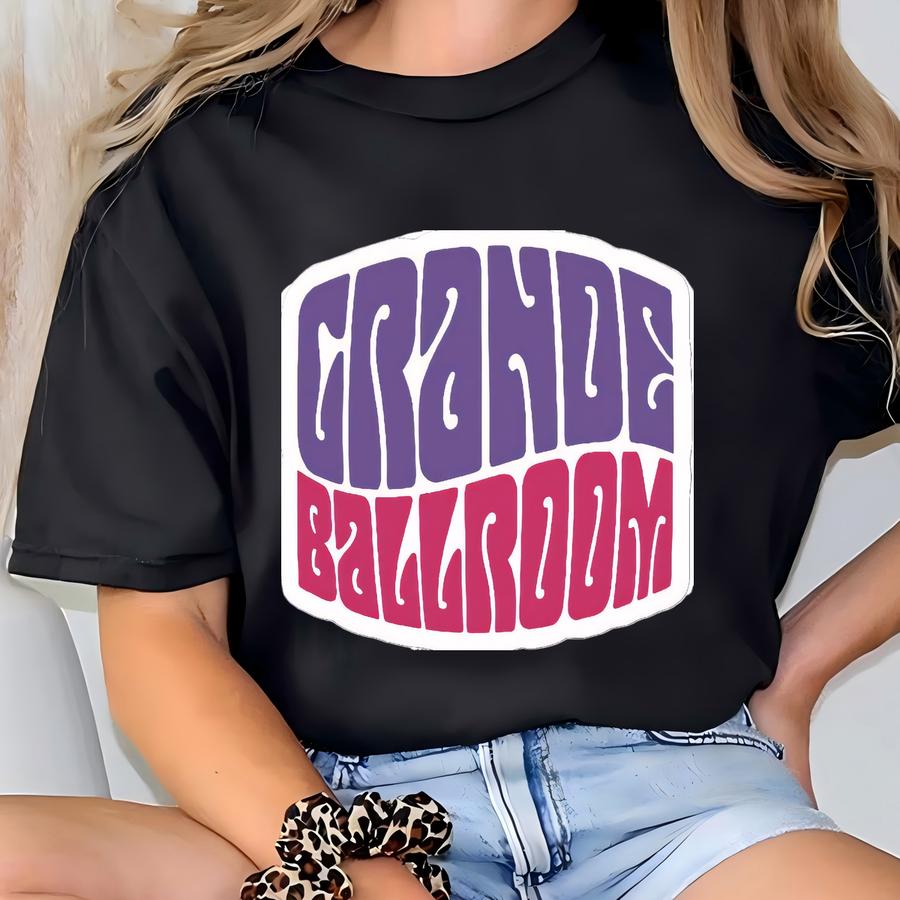 Grande Ballroom Detroit Retro Sticker T-shirt