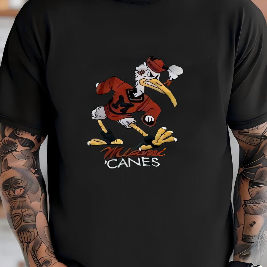 Vintage 90s Miami Canes Sweatshirt Pullover American Sport Crewneck T-shirt