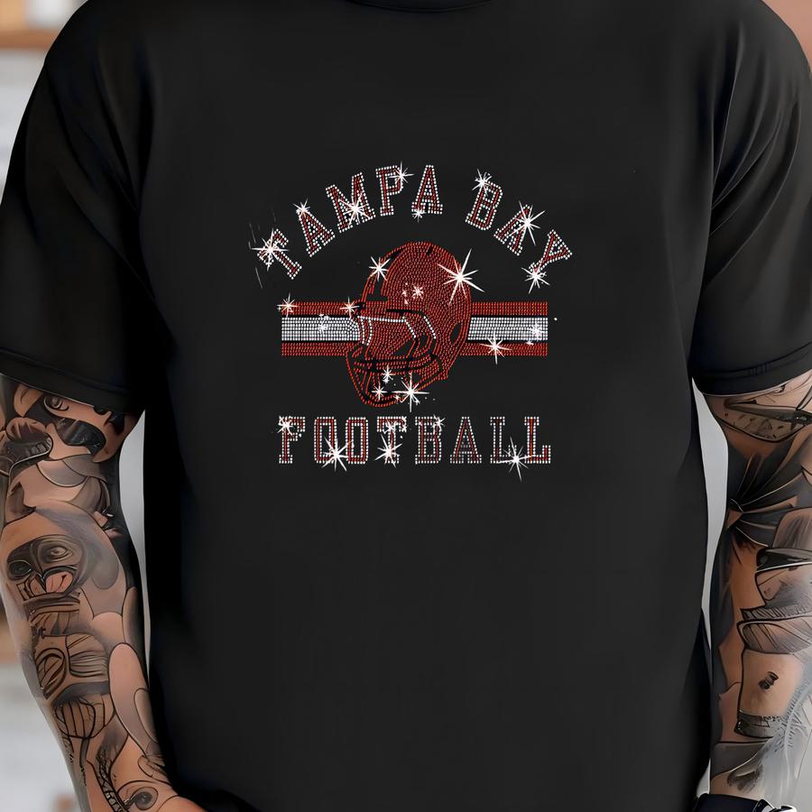 Tampa Bay Football Rhinestone Shirt: Game Day Sparkle T-shirt