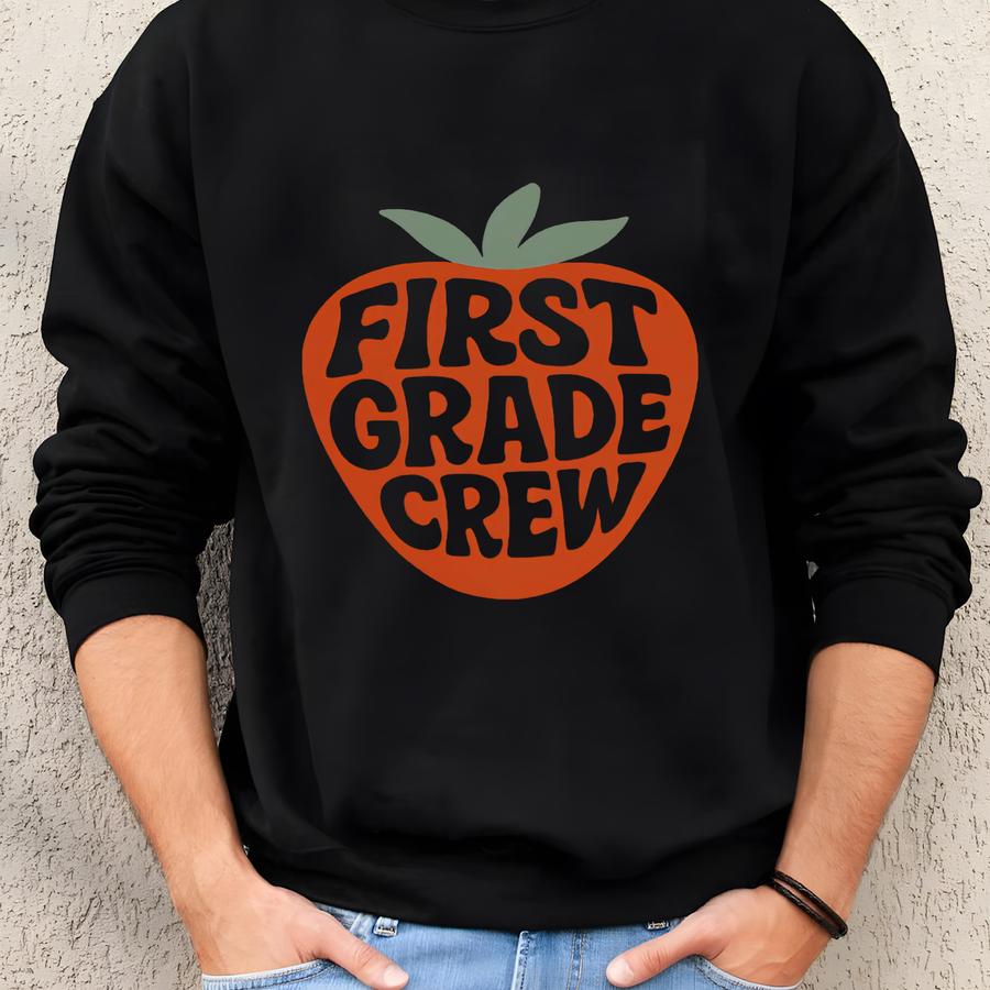 Personalized Strawberry Teacher Shirt: Retro 1st Grade Team Tee Sweatshirt