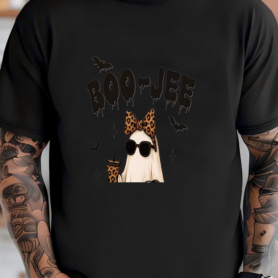 ® Shirt, Boo Jee Shirt, Spooky Season Tee, Halloween 2025 Gift, Boujee Crewneck, Halloween Coffee, Halloween Ghost, Cute Fall T-shirt