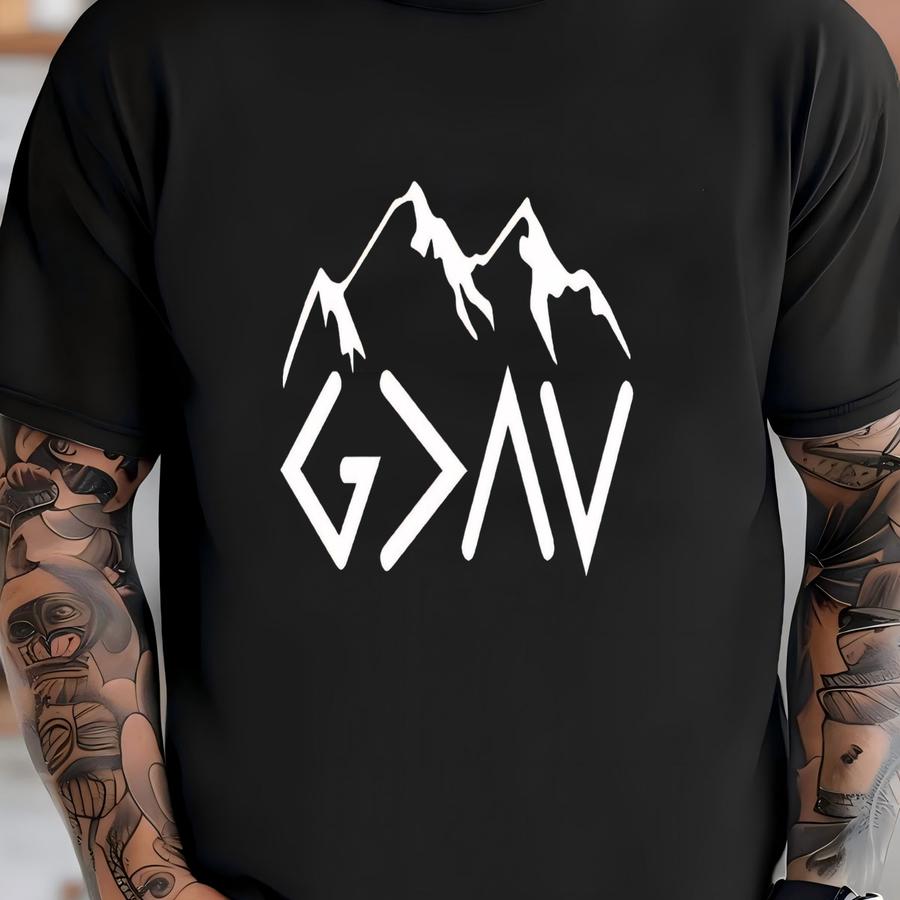 Inspirational Bible Verse Shirt God Is Greater Shirt Christian Faith Shirt Religious Tee Gift For Her Believer Shirt Shirt